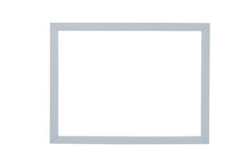 Empty blank grey picture frame in PNG isolated on transparent background