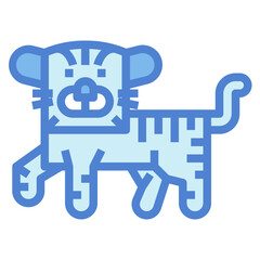 Tiger two tone icon style