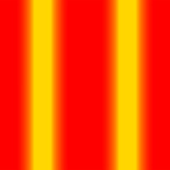 2 Yellow Lightening Stripes on Red Background