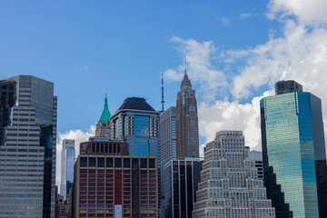 Beautiful view of New York architecture with skyscrapers. USA.