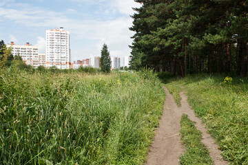 new residential area near the forest