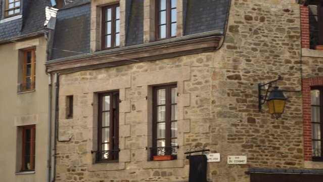 houses at the street of Dinan