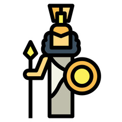 athena filled outline icon style