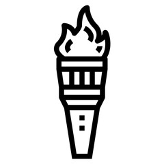 torch line icon style