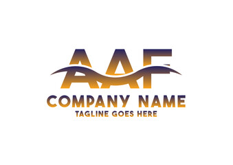 Letter AAF logo design vector template, AAF logo