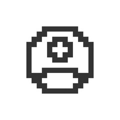 Select contact photo pixelated ui icon. Put picture on profile. Assign caller image. Editable 8bit graphic element. Outline isolated vector user interface image for web, mobile app. Retro style