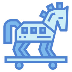 trojan horse two tone icon style