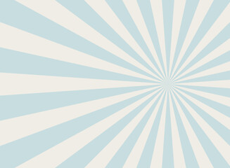 Sunlight retro faded wide background. blue and beige color burst background.