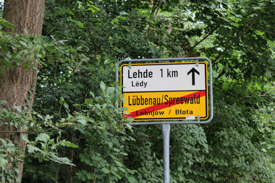 Ortsschild  Lehde