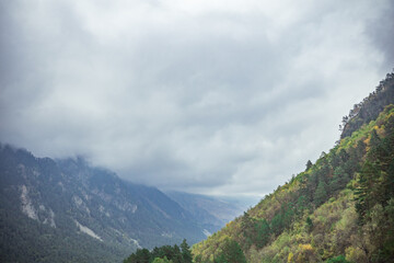 Fototapeta premium mountains in the Republic of North Ossetia-Alania