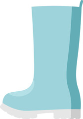 Knee-high boots flat illustration