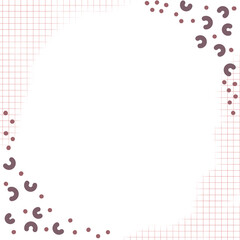 Beautiful abstract frame.Frame with abstract lines and dots.Beautiful template,background,frame.Frame with colored elements.