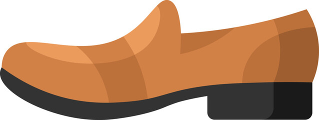 Leather retro shoe flat illustration