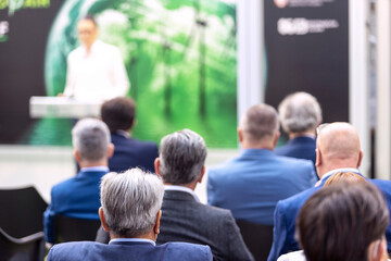 Business conference and presentation or international political event