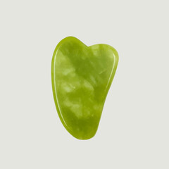 gua sha green stone for massage scraper vector