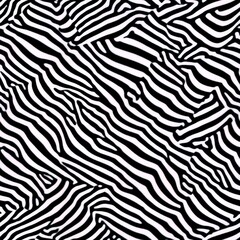 Fototapeta na wymiar Zebra skin background. Zebra fur Seamless pattern Digital art.