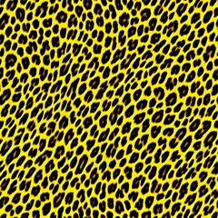 Leopard skin background. Leopard fur Seamless pattern Digital art.