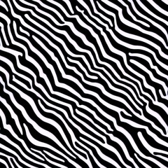 Zebra skin background. Zebra fur Seamless pattern Digital art.