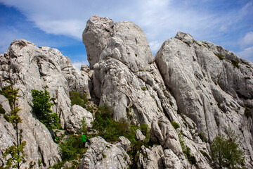 Fototapeta na wymiar Tulove grede - famous part of Velebit mountain in Croatia, landscape