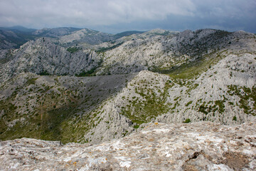 Tulove grede - famous part of Velebit mountain in Croatia, landscape
