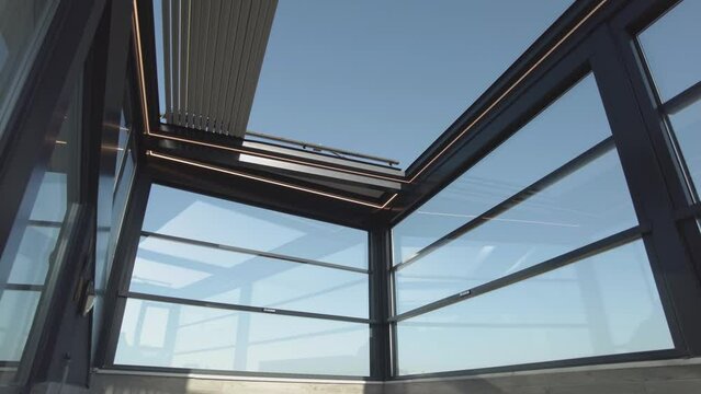 Pergola awning in the garden video