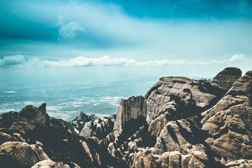 Fototapeta premium Montserrat mountains in Catalunya Spain view