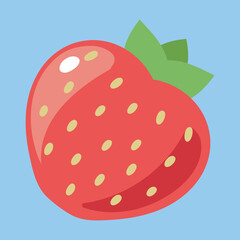 Strawberry icon vector illustration in flat style