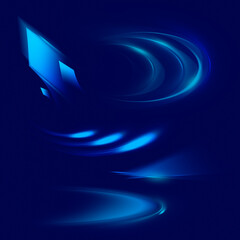 Monochrome. Design for device screen, wallpaper. Set of colourful neon lens and light flare transparent effects over dark blue background. Art, digital, creativity.