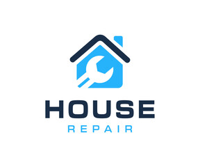 Home repair logo vector template. House repair logo design template