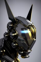 Alien Robot Android 3d illustration character no background