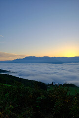Fototapeta na wymiar Sea of clouds in Uonuma, Oct 16th, 2022B1