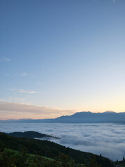 Fototapeta na wymiar Sea of clouds and mountains, Oct 16, 2022B2
