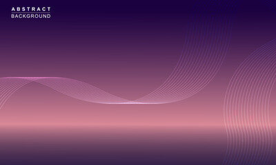 Dark blue and pink gradient color with wave background. Vector illustration. EPS 10.