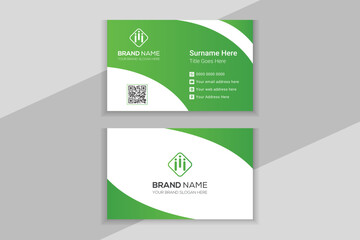 Creative and clean corporate business card template. Vector illustration