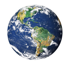 earth globe on white