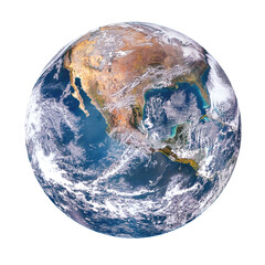 earth globe isolated on white	
