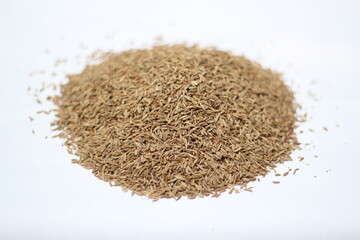 Cumin seeds isolated on a white background