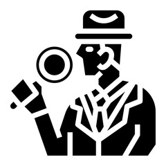 detective glyph icon