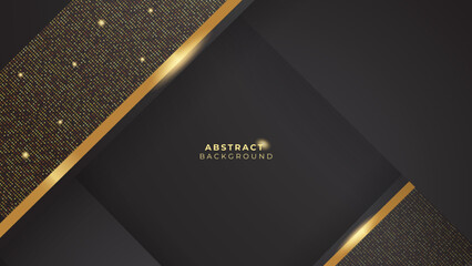 Modern gold black futuristic background elegant business presentation design