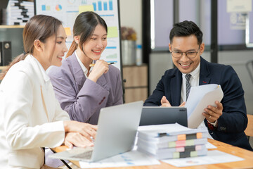 Asia business meeting   consultations of business people in the company's meeting room. 