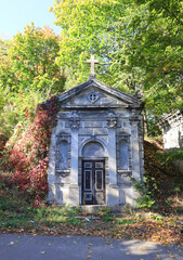 Crypts by architect V. Gorodetsky in Baikove Cemetery in Kyiv, Ukraine