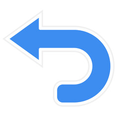 Curved Left Icon Style