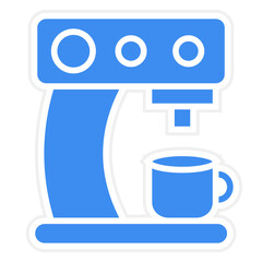 Fototapeta premium Coffee Machine Icon Style