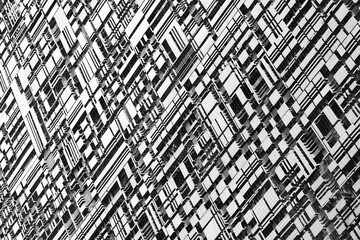 Abstract facade with techno pattern