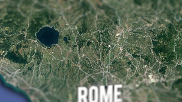 Rome Italy City On Physical World Map