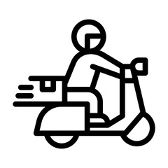 fast delivery line icon illustration vector graphic