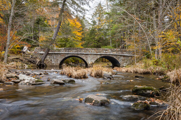 Stokes State Forest in Sussex County, NJ, is basked in brilliant autumn colors as the Flatbrook...