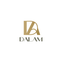 Letter DA Simple Logo Design. Initial AD Monogram Logo Identity for Branding, Business, Real Estate, Fasion and Luxury Brand
