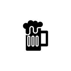 Beer mug glyph icon