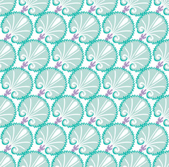 Abstract Oriental Turkish Indian Flowers Art Deco Style Seamless Pattern Perfect for Allover Fabric Print or Wrapping Paper Arabesque Elegant Florals